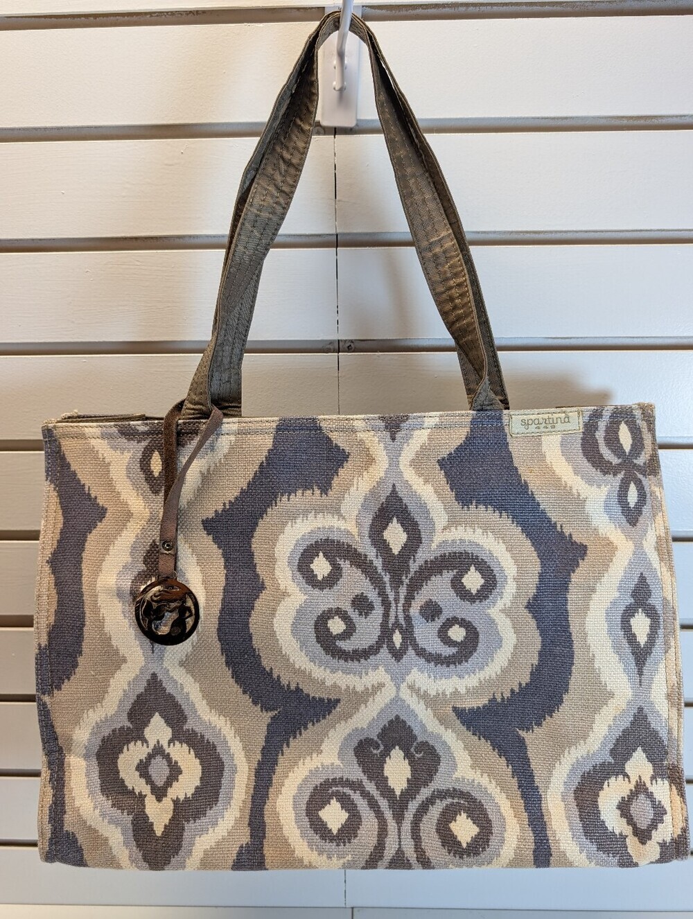 Spartina 449 Market tote Ikat Pattern EUC